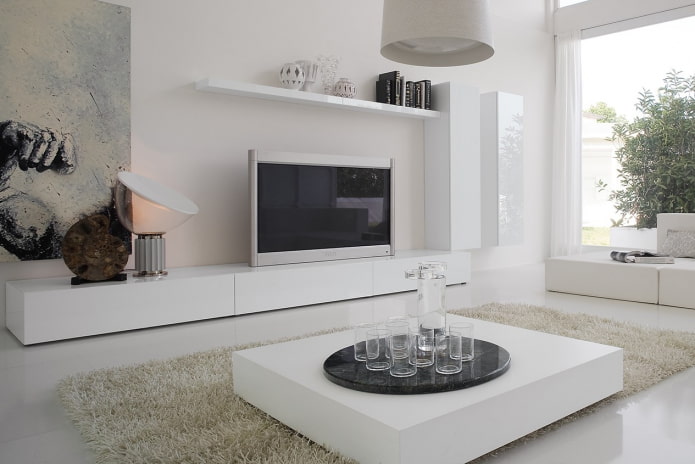 TV-meubel in een minimalistisch interieur