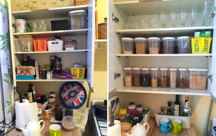 Schoonmaken van de kast