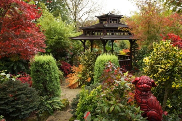 tuin met prieel in Chinese stijl