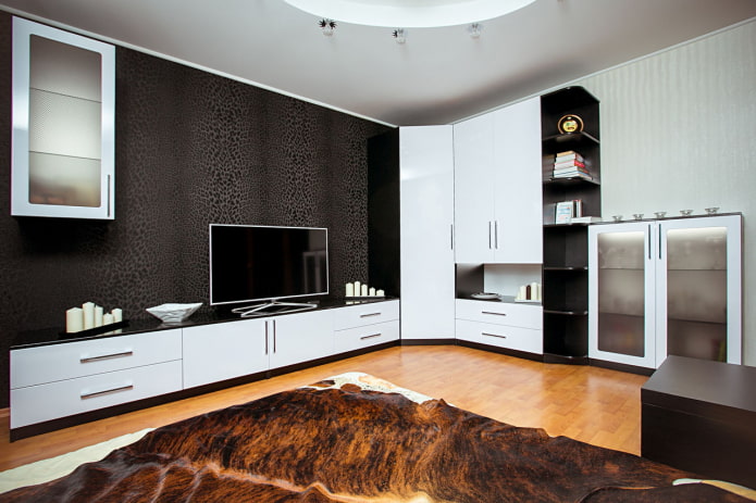 hoekmuur in het interieur van de hal