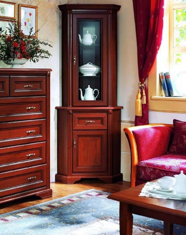 hoekboekenkast in het interieur van de woonkamer