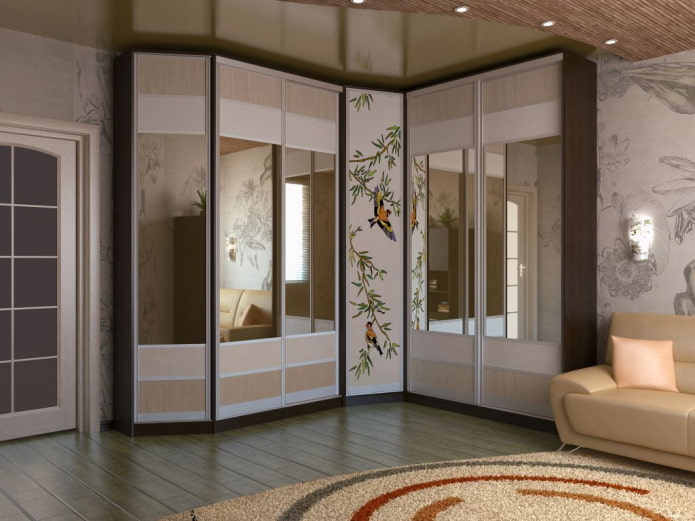 hoekkast in het interieur van de woonkamer