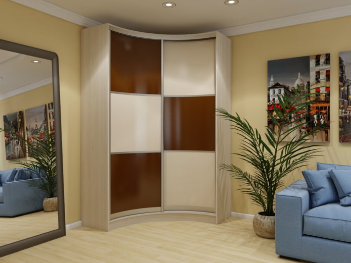 hoekkast in het interieur van de woonkamer
