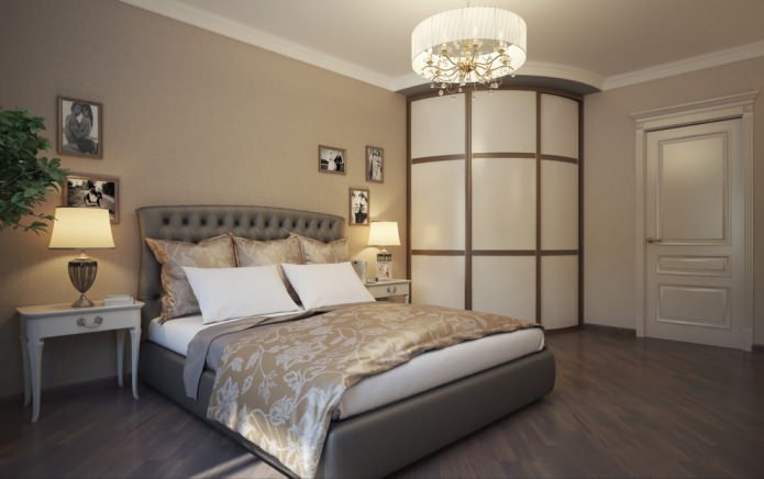 radius hoekkast in de slaapkamer