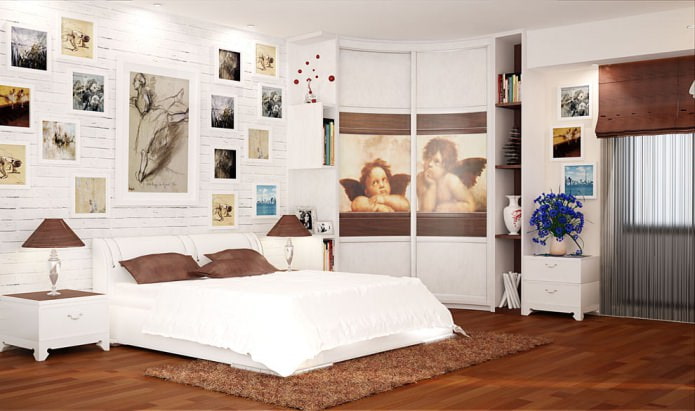 radius hoekkast in de slaapkamer