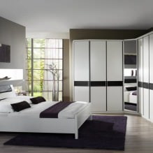 Hoekkledingkast in de slaapkamer: soorten, inhoud, maten, design-10