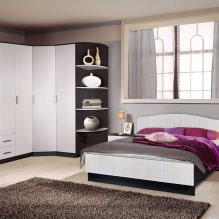 Hoekkledingkast in de slaapkamer: soorten, inhoud, maten, design-11