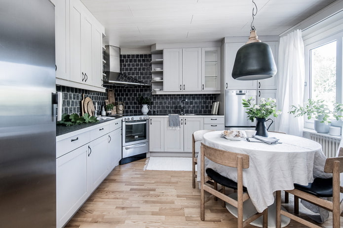 hoekkeuken in Scandinavische stijl