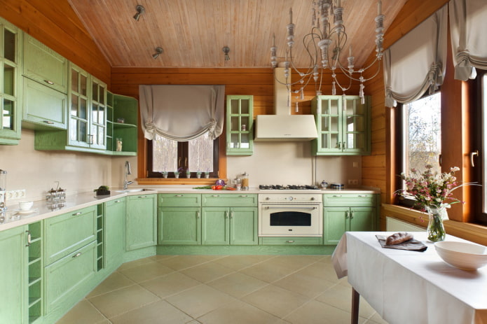hoekkeuken in het interieur van een priv?woning