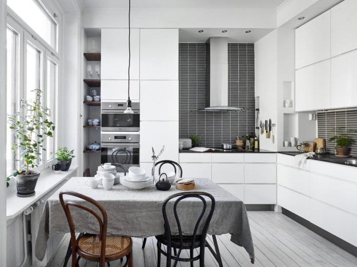 hoekkeuken in Scandinavische stijl