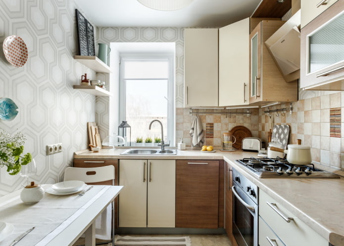 wasruimte in de keuken in de vorm van een hoek