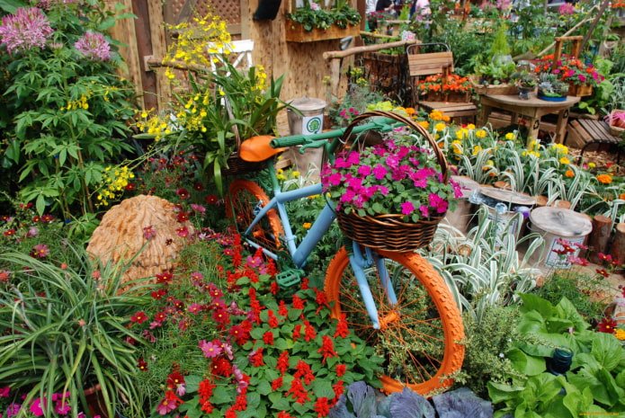 Fiets in bloemen