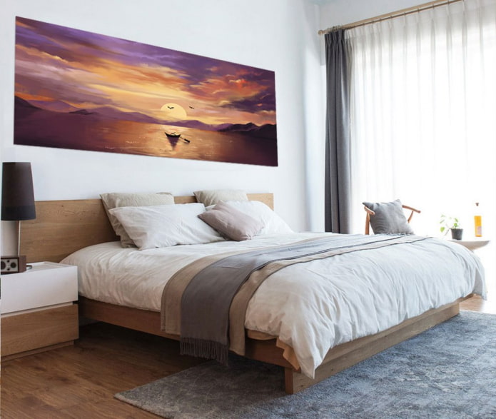 zeegezicht boven het bed