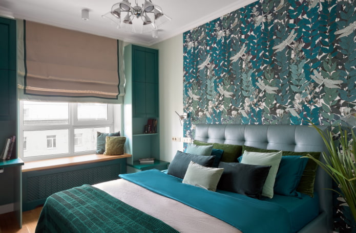 Behang met plantenprints