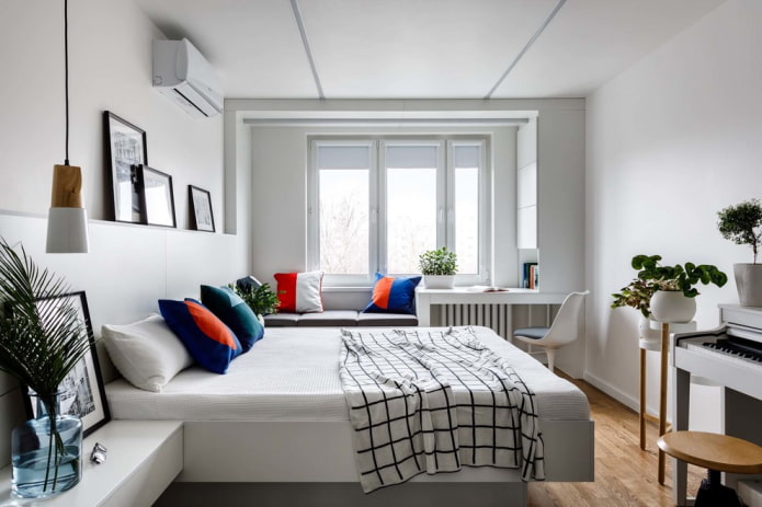 Slaapkamer met lichte rand
