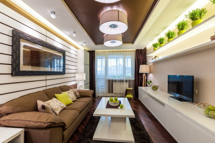 meubels in een langwerpige kamer