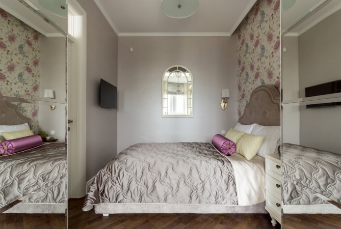 slaapkamer in klassieke stijl in een Chroesjtsjovisch gebouw
