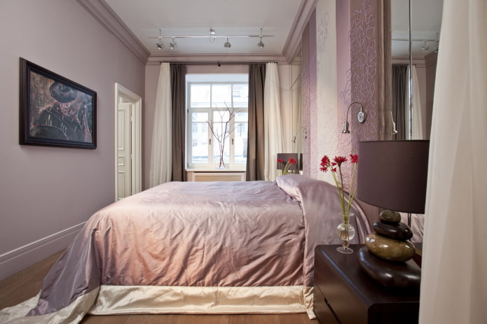 kleurenschema van een smalle slaapkamer