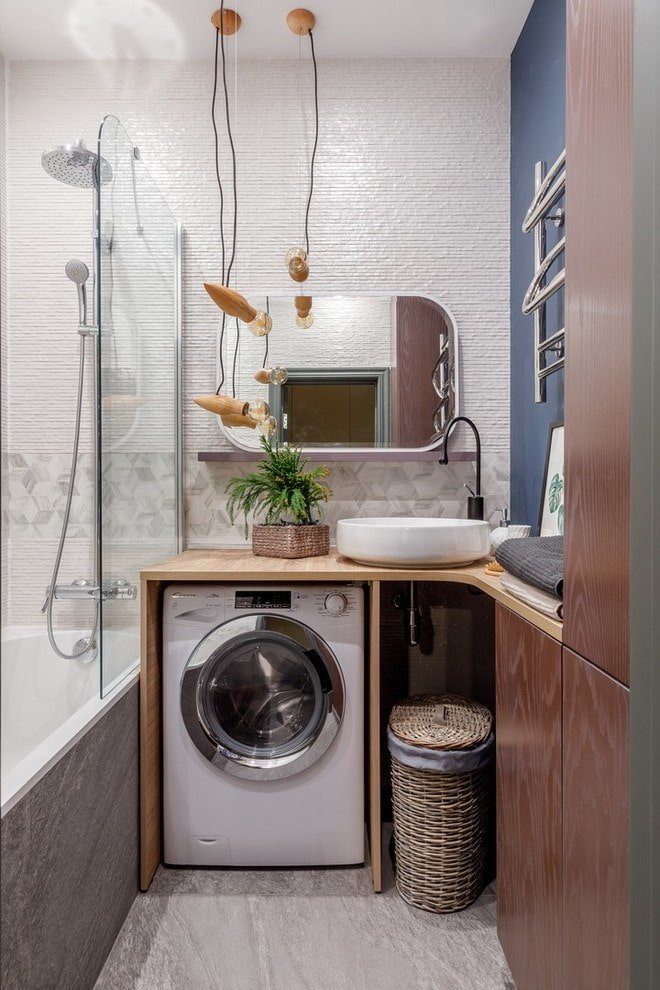 wasmachine onder de gootsteen