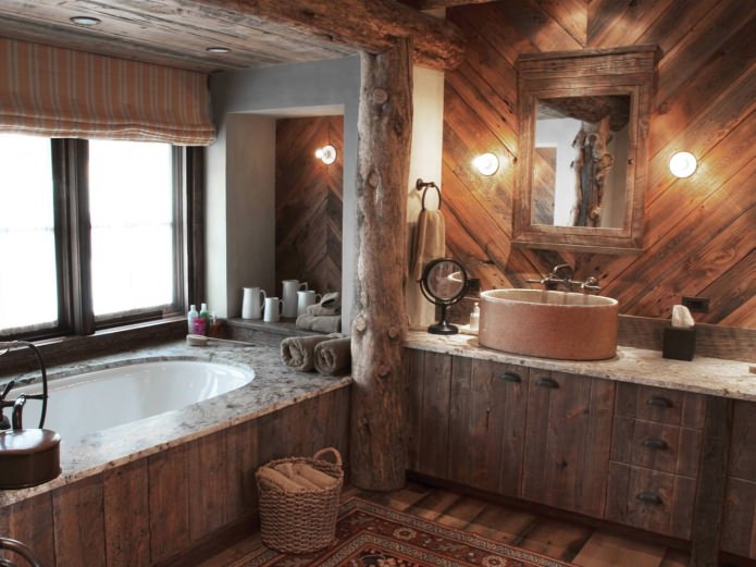 badkamer in landelijke stijl