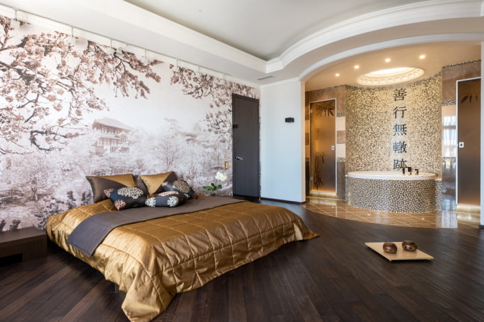 Japanse badkamer-slaapkamer