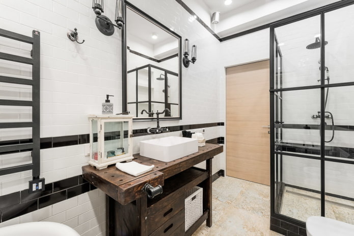 een badkamer inrichten in loftstijl