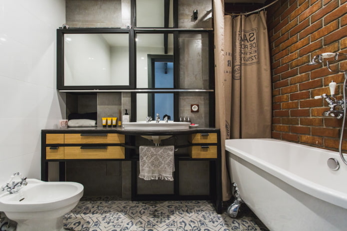 een badkamer inrichten in een loftstijl