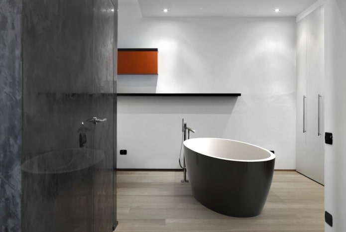 sanitair in de badkamer in minimalistische stijl