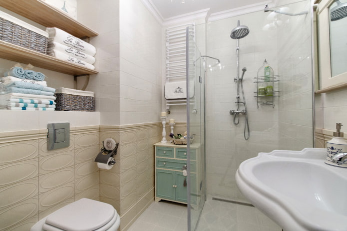 Badkamer met glazen wand