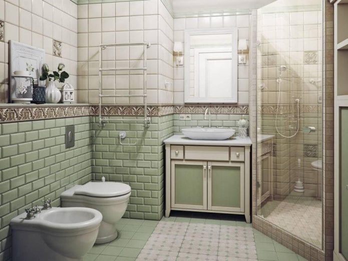 Hoekdouchecabine in de badkamer