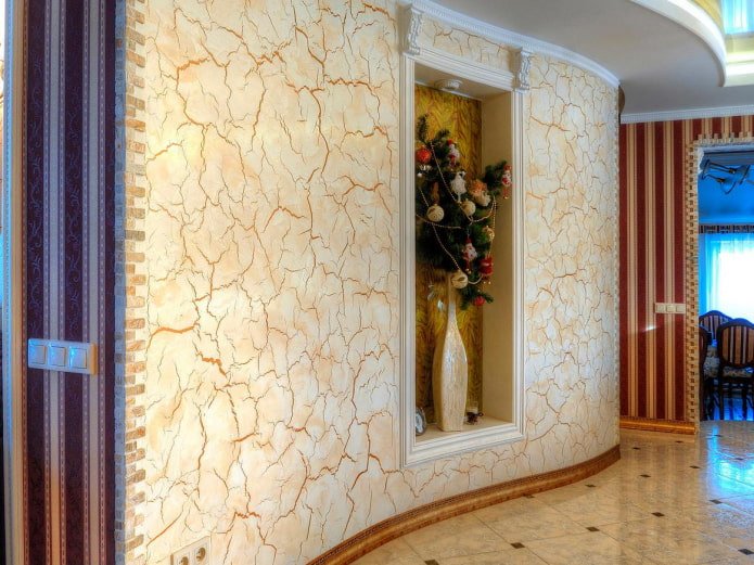 Venetiaanse decoratieve pleistercraquelure
