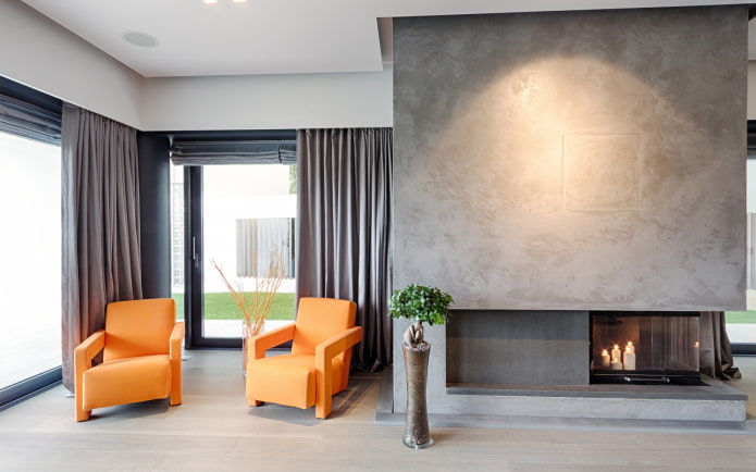 Venetiaanse decoratieve pleister in de kleur grijs