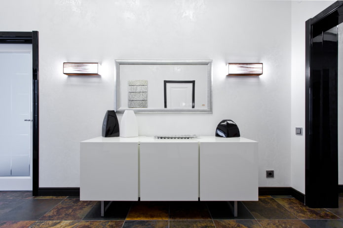 Venetiaanse decoratieve pleister in het wit