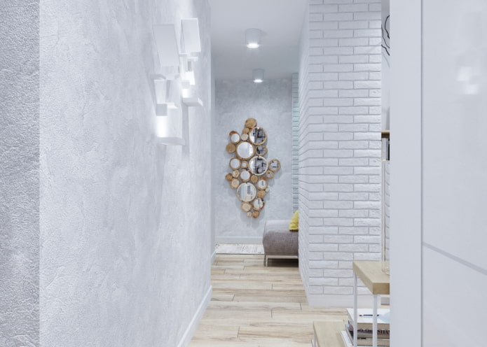 Venetiaanse decoratieve pleister in het wit