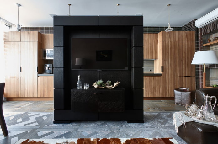 zoning the kitchen-living room