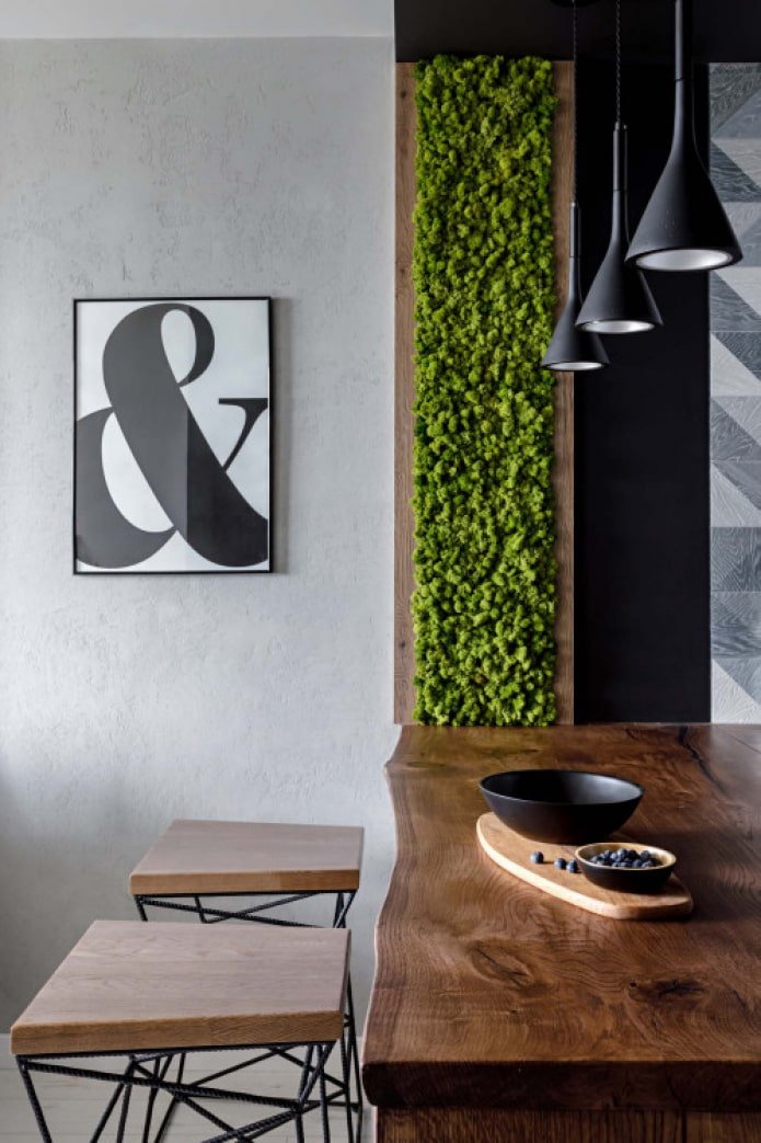 mos in het interieur