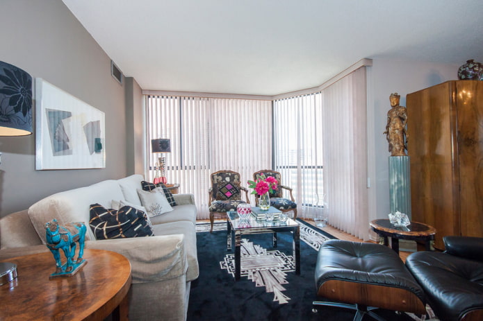 verticale lamellen in de woonkamer