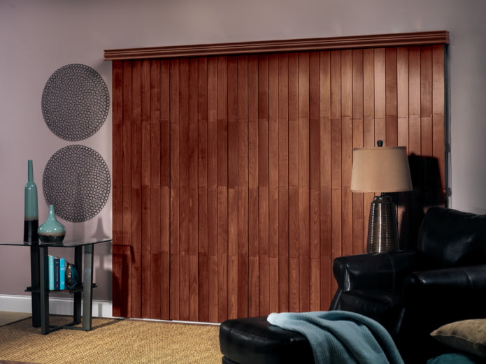 houten latten in het interieur