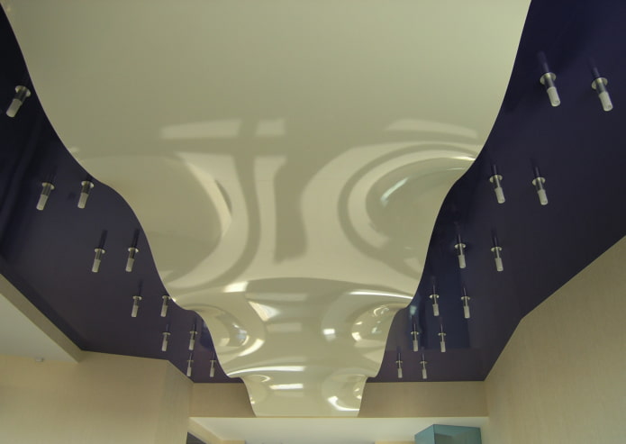 uitgerekt textiel in de vorm van een golf