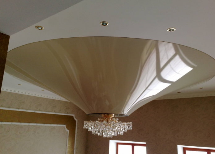 gespannen stof in de vorm van een kegel