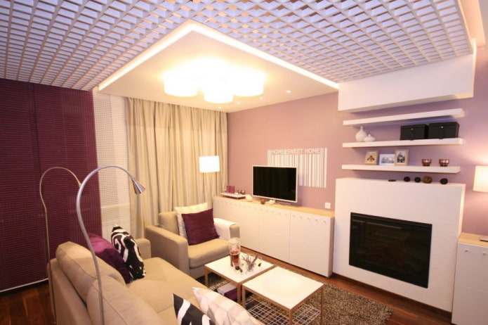 grilyato plafond in het interieur van de woonkamer