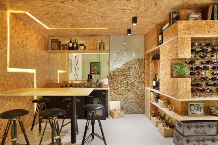 kurkenplafond in het interieur 