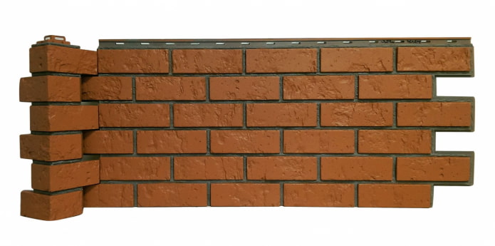 keramische gevelbekleding onder een baksteen