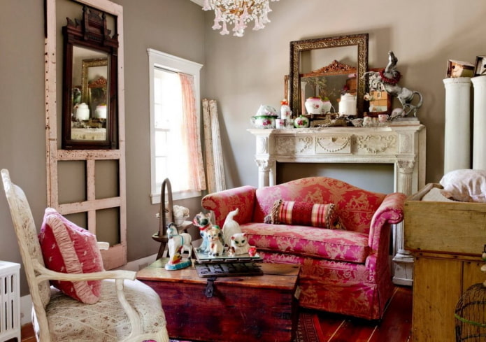 kunstmatige open haard in het interieur