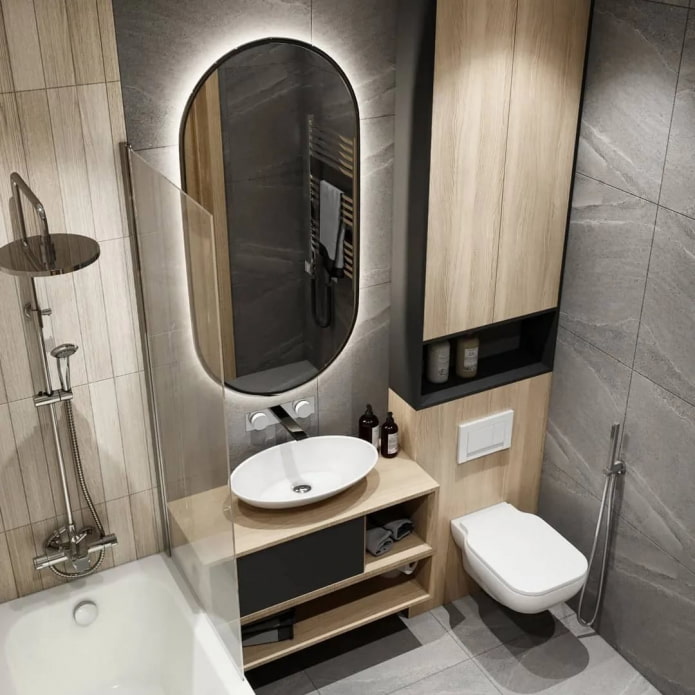 opbergsysteem in een kleine badkamer