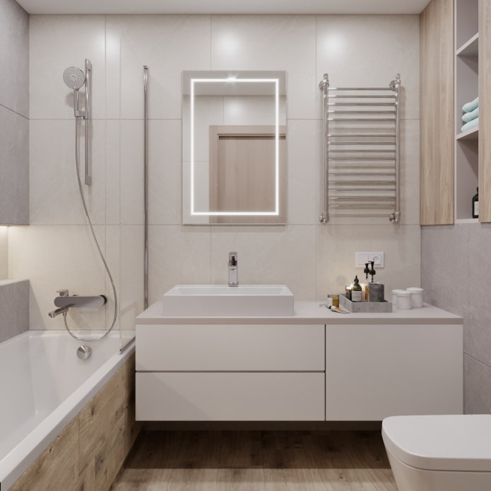 kast onder de wastafel in een kleine badkamer