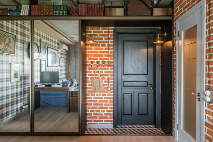 model van de toegangsdeur in loftstijl
