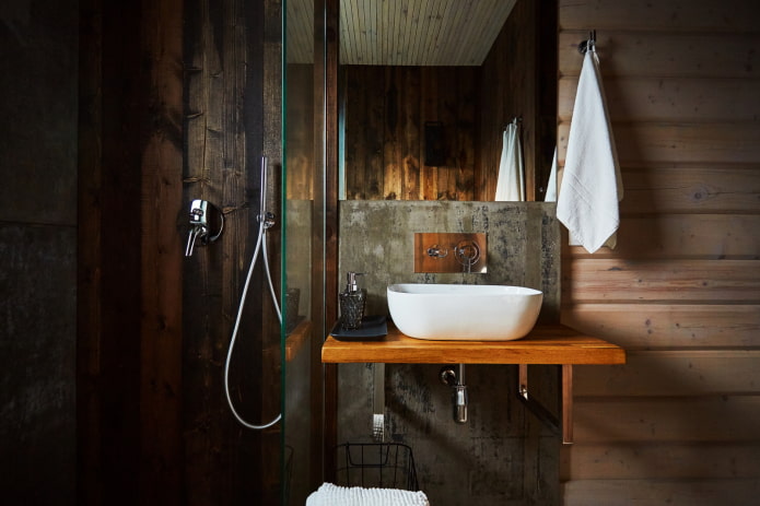 Hout in badkamerdecoratie