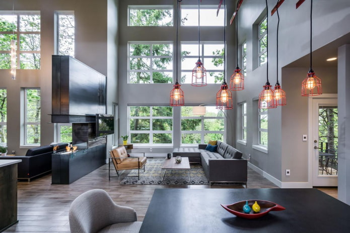 modern huis met een tweede licht