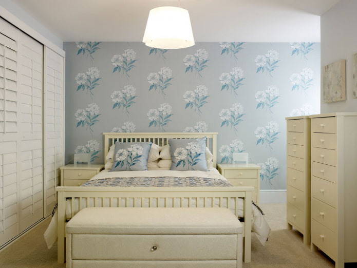 Achtergrond voor een kleine slaapkamer